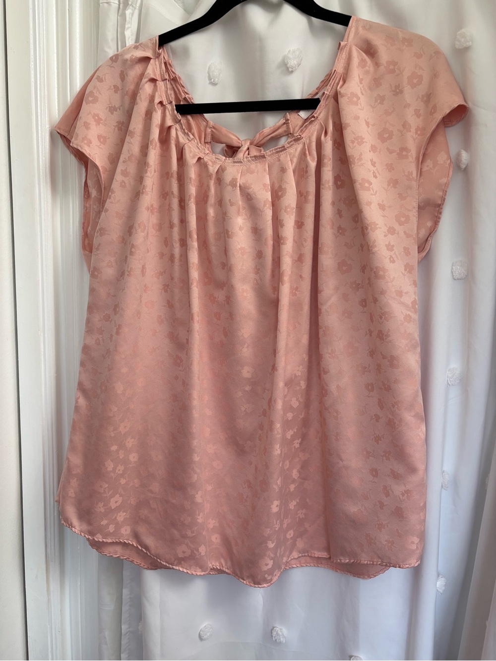 Peach Satin Work Blouse